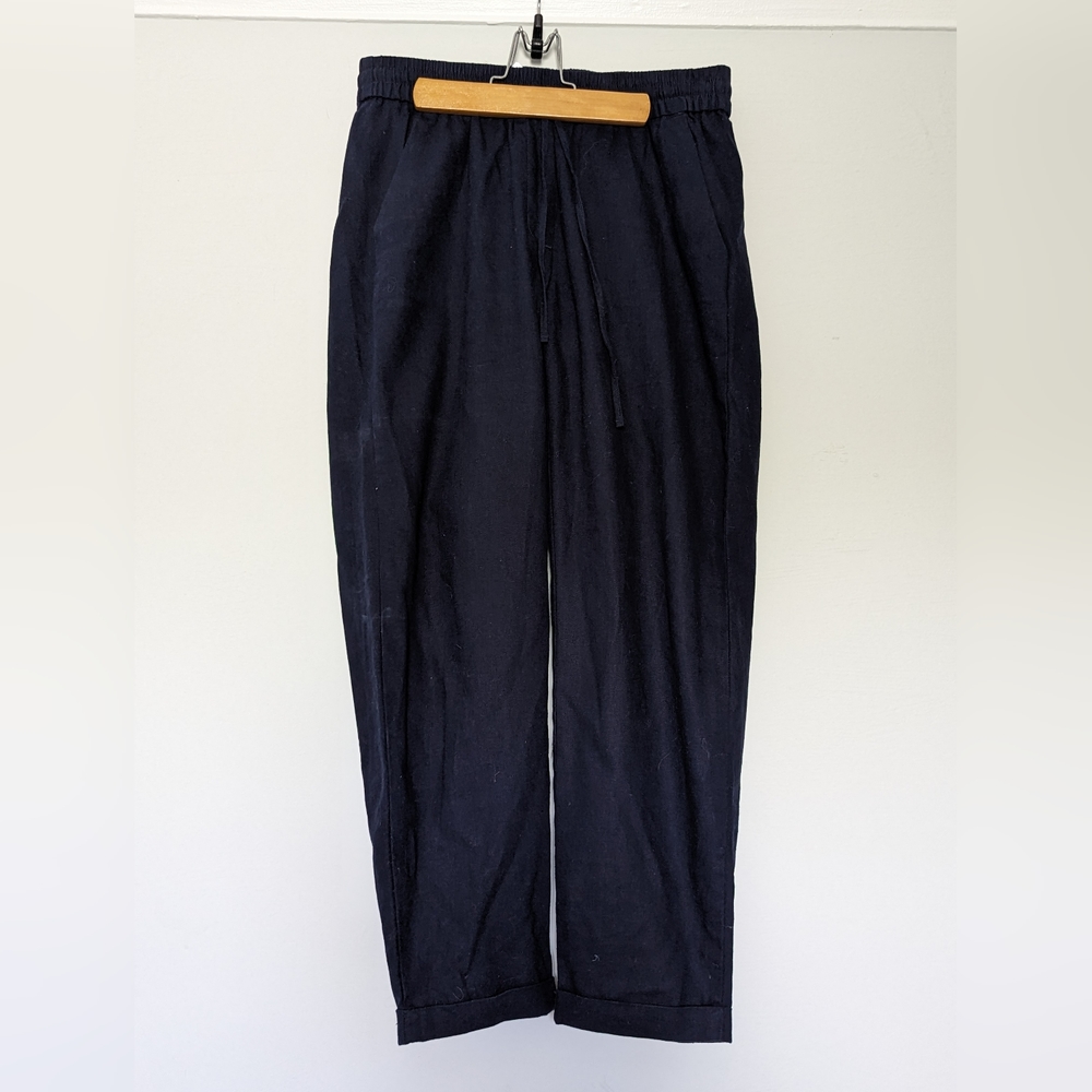 J.Crew Linen Navy Joggers